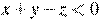 x+y-z<0
