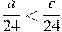 \frac{a}{24}<\frac{c}{24}