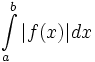 \int\limits_{a}^{b}|f(x)|dx