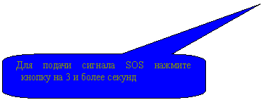 Скругленная прямоугольная выноска: Для подачи сигнала SOS нажмите кнопку на 3 и более секунд
