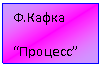 Подпись: Ф.Кафка
“Процесс”
