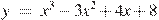 y~=~x^3-3x^2+4x+8