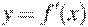 y=f'(x)