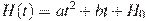H(t) = at^2 + bt + H_0