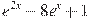 e^{2x}-8e^x+1