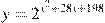 y=2^{x^2+28x+198}