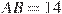 AB=14