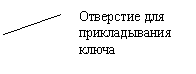 Выноска 2 (без границы): Отверстие для прикладывания ключа