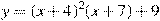y=(x+4)^2(x+7)+9