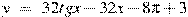 y~=~32tgx-32x-8\pi +3