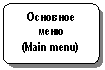 Блок-схема: альтернативный процесс: Основное меню
(Main menu)