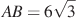 AB = 6 \sqrt{3}