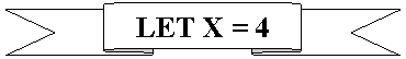 ����� ����� �����: LET X = 4