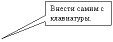 Прямоугольная выноска: Внести самим с клавиатуры.