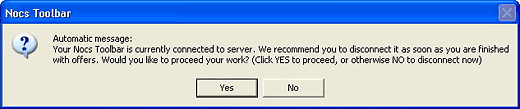 Warning message