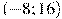 (-8; 16)
