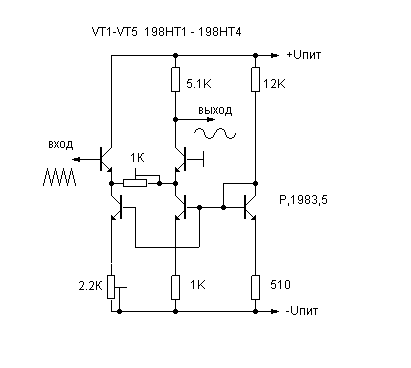 Sine wave former circuit diagram
