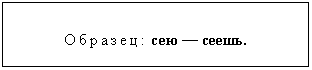 Подпись: Образец: сею — сеешь.