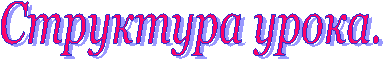 Структура урока.