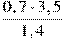 \frac{0,7\cdot3,5}{1,4}