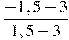 \frac{-1,5-3}{1,5-3}