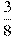 \frac{3}{8}