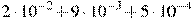 2\cdot10^{-2}+9\cdot10^{-3}+5\cdot10^{-4}