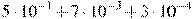 5\cdot10^{-1}+7\cdot10^{-3}+3\cdot10^{-4}