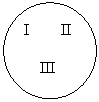 Овал: I II
III