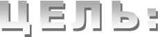 ЦЕЛЬ: