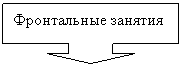 Выноска со стрелкой вниз: Фронтальные занятия
