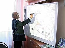 В школе №78 кабинет географии оборудовали по последнему слову техники.