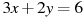 ��������: 3x + 

2y = 6