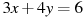 ��������: 3x + 4y

 = 6