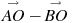 ��������: \overset{\to }{\mathop{AO}}\, - \overset{\to }{\mathop{BO}}\,
