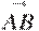 \overset{\to }{\mathop{AB}}\,