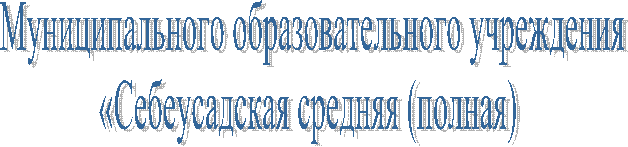 Муниципального образовательного учреждения
«Себеусадская средняя (полная)