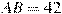 AB = 42