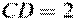 CD=2