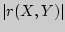 $\vert r(X, Y)\vert $