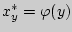 $x_y^\ast = \varphi (y)$