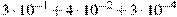 3\cdot10^{-1}+4\cdot10^{-2}+3\cdot10^{-4}