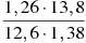 \frac{1,26\cdot 13,8}{12,6\cdot 1,38}