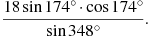 \frac{18\sin174^\circ\cdot