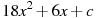 18x^2 +6x+c