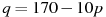 q=170-10p