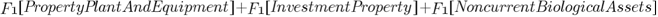 {F1 brl PropertyPlantAndEquipment brr }+ {F1 brl InvestmentProperty brr }+{F1 brl NoncurrentBiologicalAssets brr }