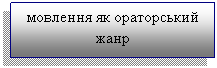 Подпись: мовлення як ораторський жанр