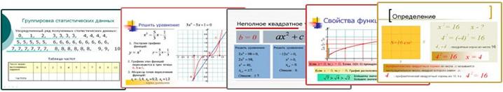 Демонстрационный материал. Алгебра 8 класс