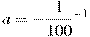 a = - \frac{1}{{100}} �{}^{ - 1}